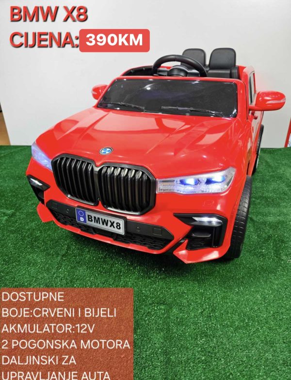 Auto X8 style na akumulator Crveni i Bijeli