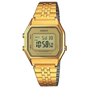 Retro zlatni digitalni sat zenski CASIO