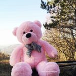 Veliki plisani medo 120 cm rozi