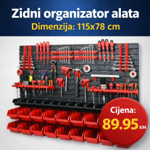 ZIDNI ORGANIZATOR ZA ALAT 115 × 78 cm