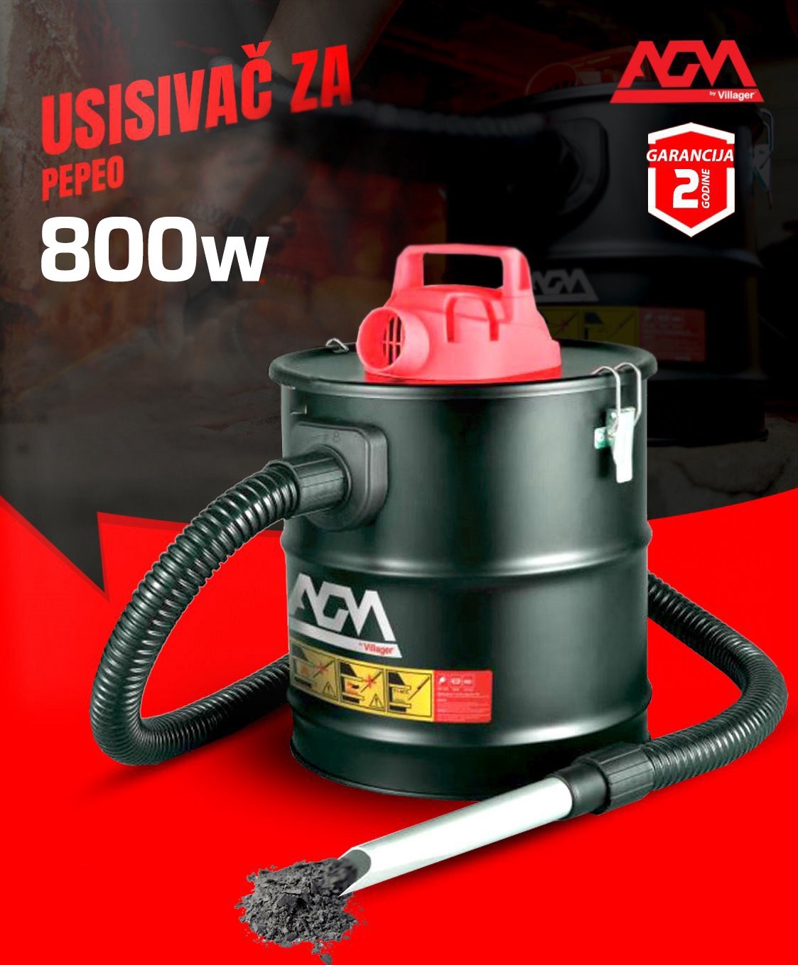 AGM USISIVAČ ZA PEPEO 800-18 AVC