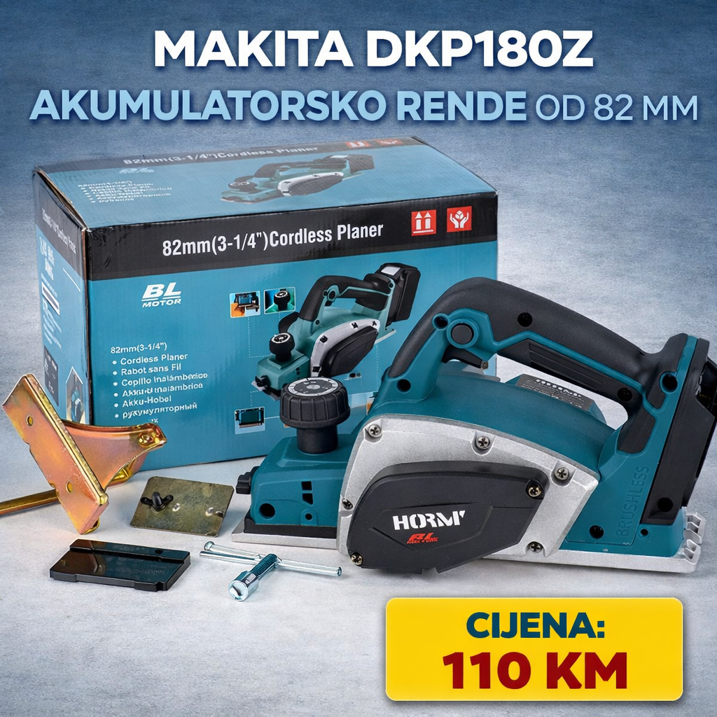 Makita DKP180Z akumulatorsko rende od 82 mm