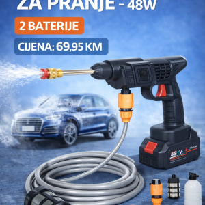 AKU PIŠTOLJ ZA PRANJE – 48W (2 BATERIJE)