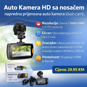 AUTO KAMERA HD SA NOSAČEM – DASH CAM