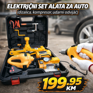 Električni set alata za auto 3u1