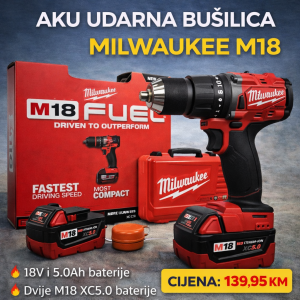AKU UDARNA BUŠILICA MILWAUKEE M18