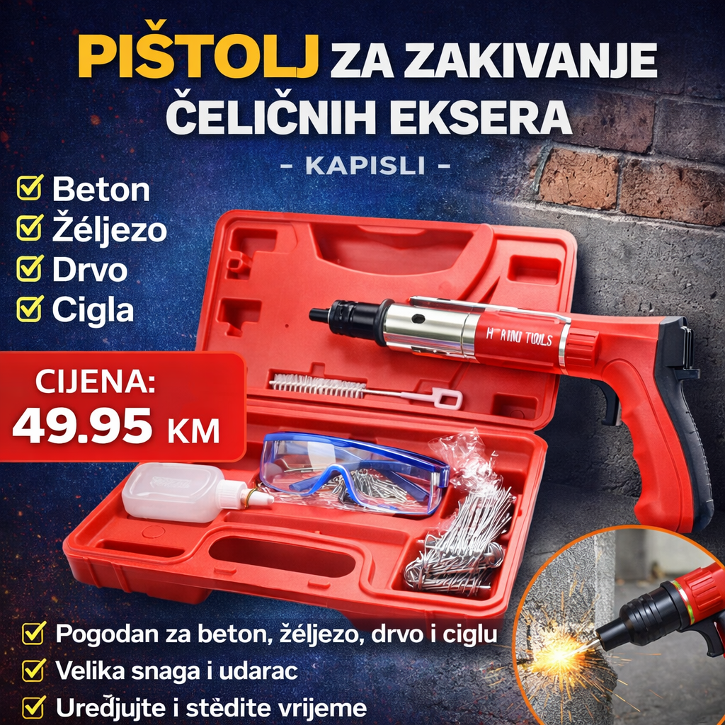 PIŠTOLJ ZA ZAKIVANJE ČELIČNIH EKSERA – KAPISLI