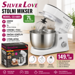 Silver Love stolni mikser 7L - 2800W