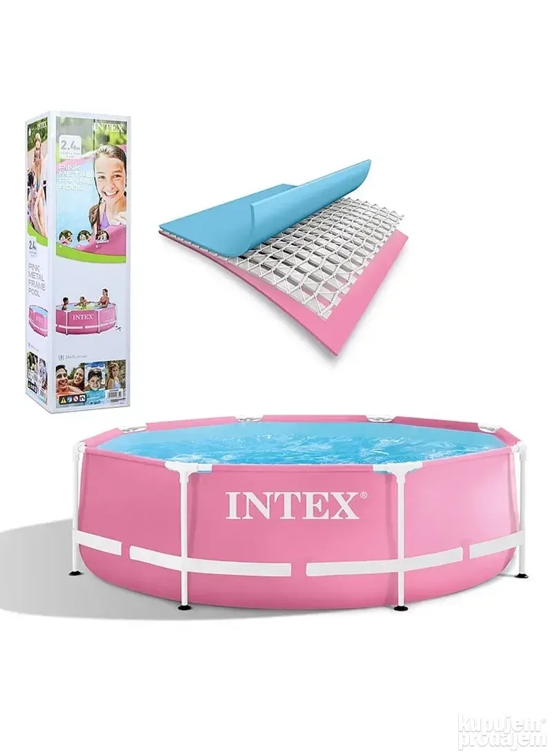 Intex montažni bazen s metalnim okvirom 244x76