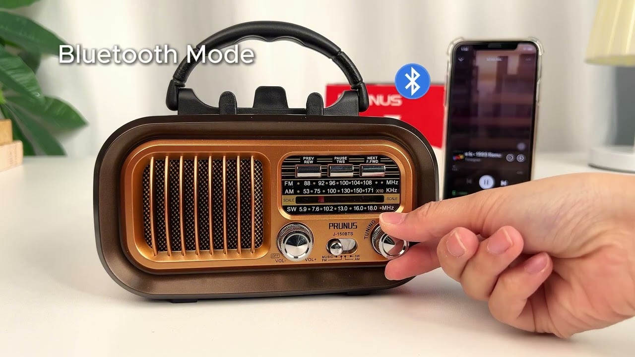 Prijenosni retro radio i bežični Bluetooth zvučnik