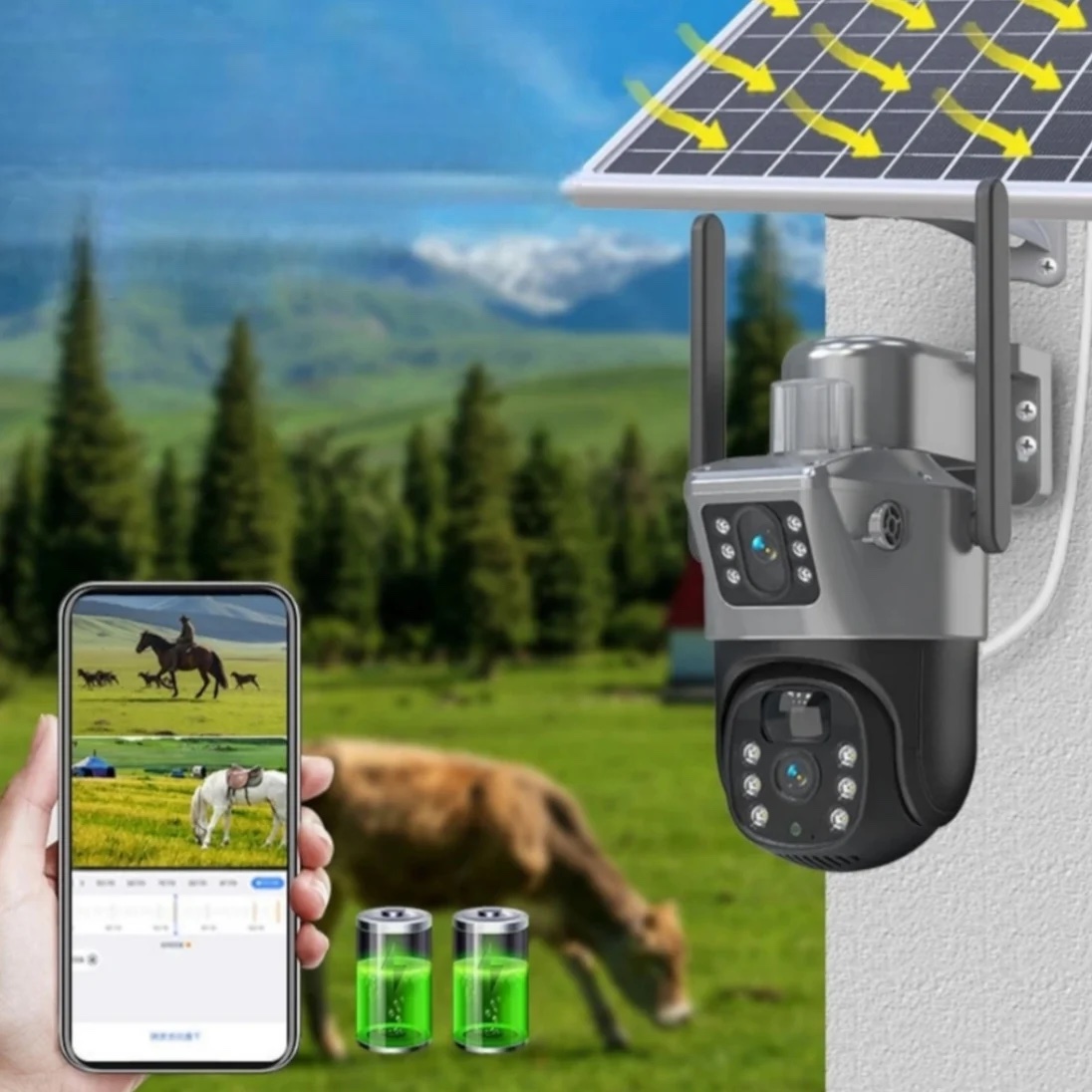 Solarna 4G kamera dvostruka