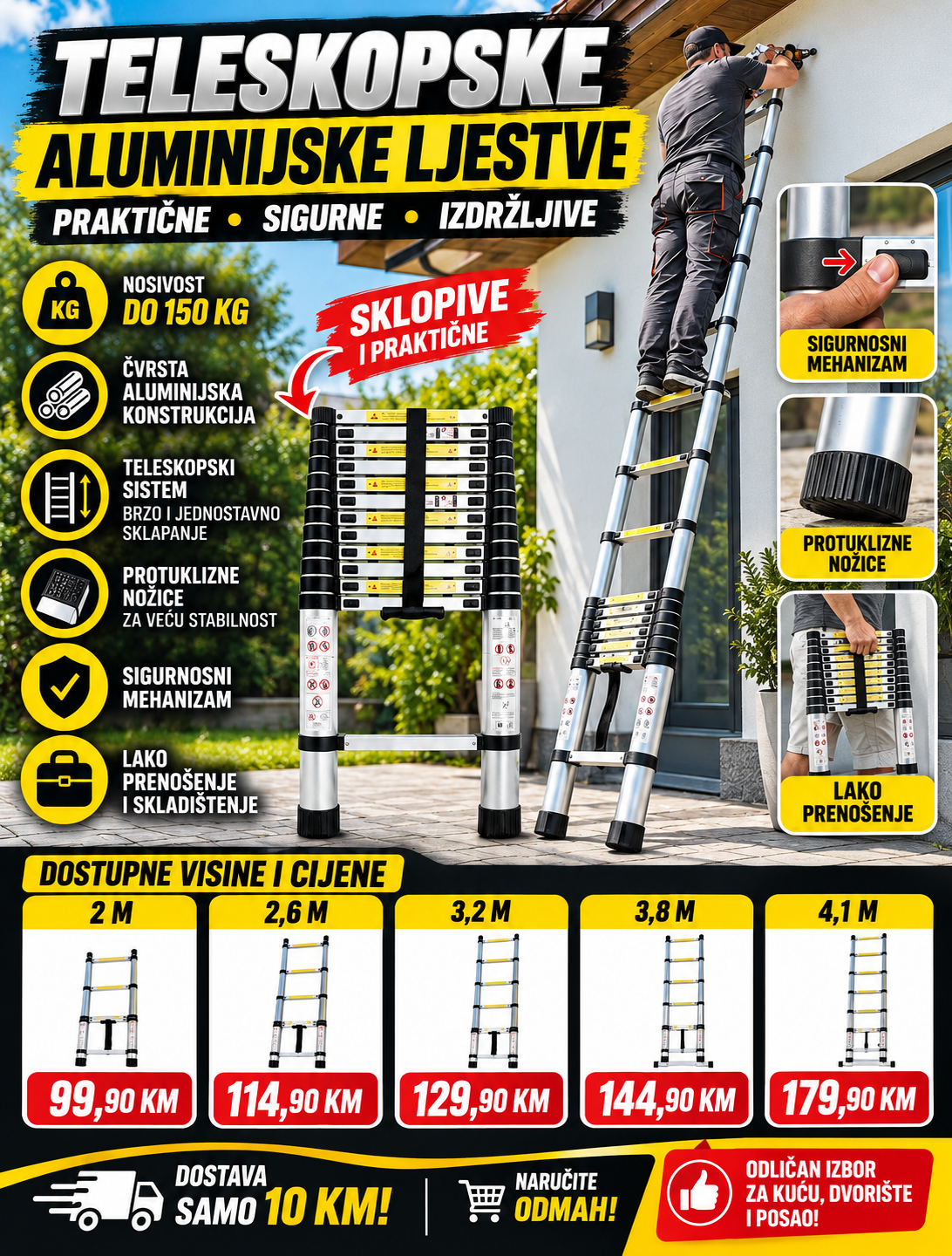 TELESKOPSKE ALUMINijske LJESTVE