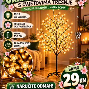 UKRASNO LED DRVCE S CVJETOVIMA TREŠNJE